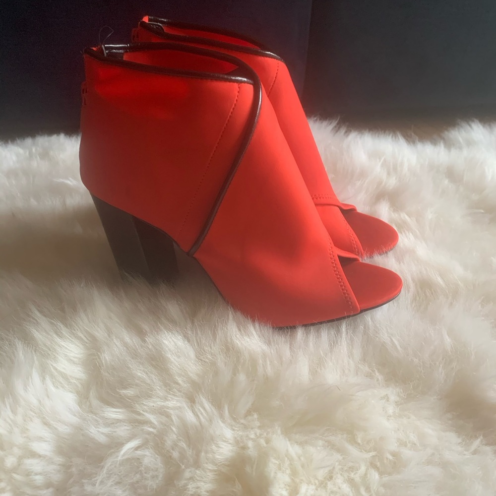Open toe booties